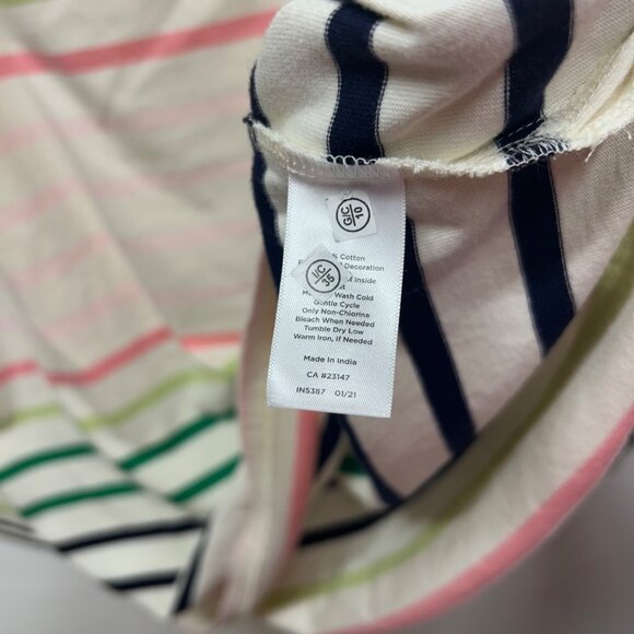 Talbots Womens Plus 2X Striped Long Sleeve Cotton Top W/ Button Detail Multicolo - Picture 5 of 8